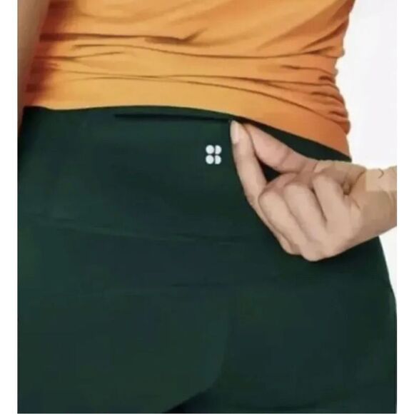Sweaty Betty Therma Running Leggings 7/8 High Rise Pockets Dark Green Size XXS - Picture 4 of 10